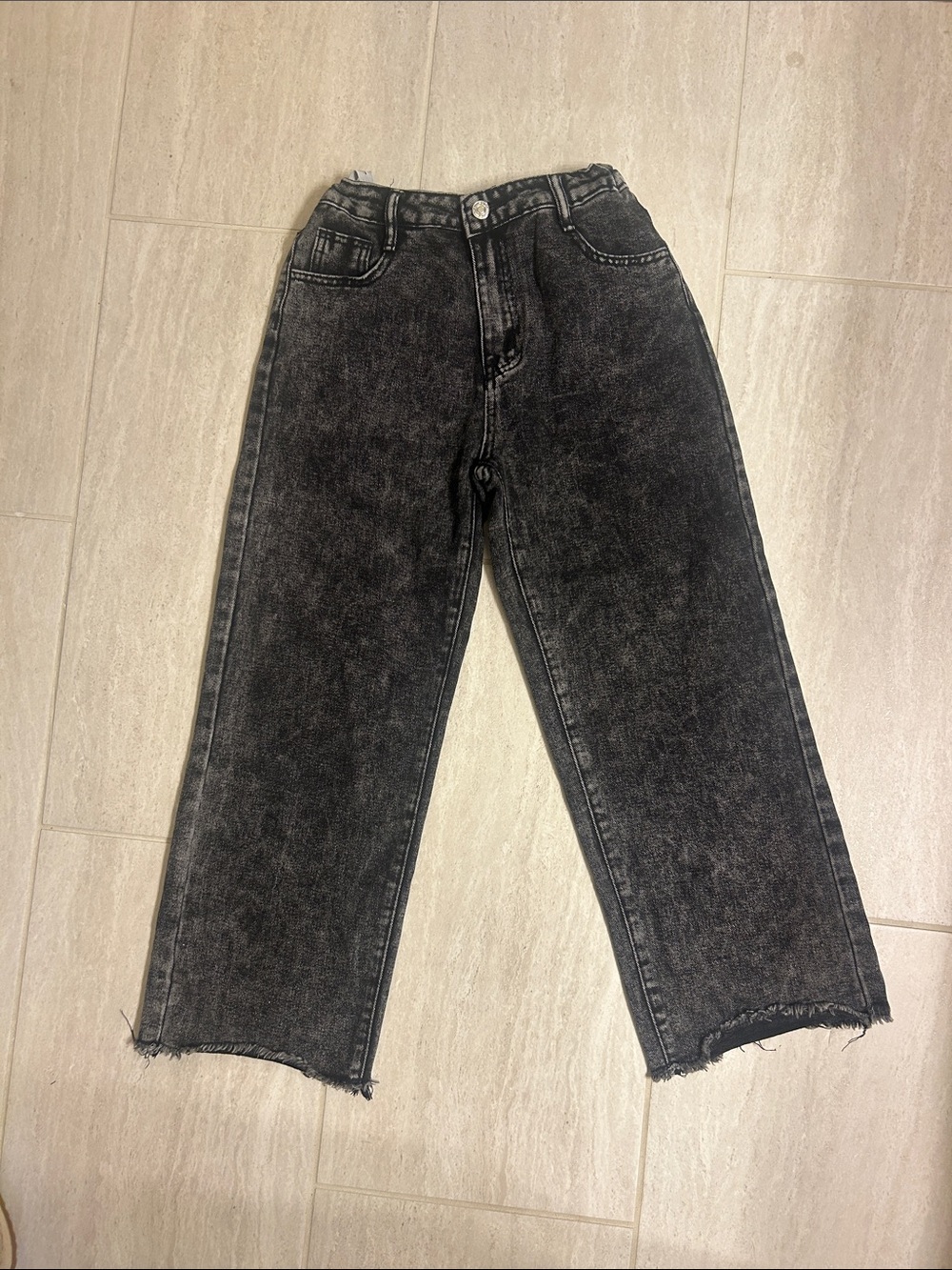 SHEIN Black Acid-Wash Relaxed Men’s Jeans